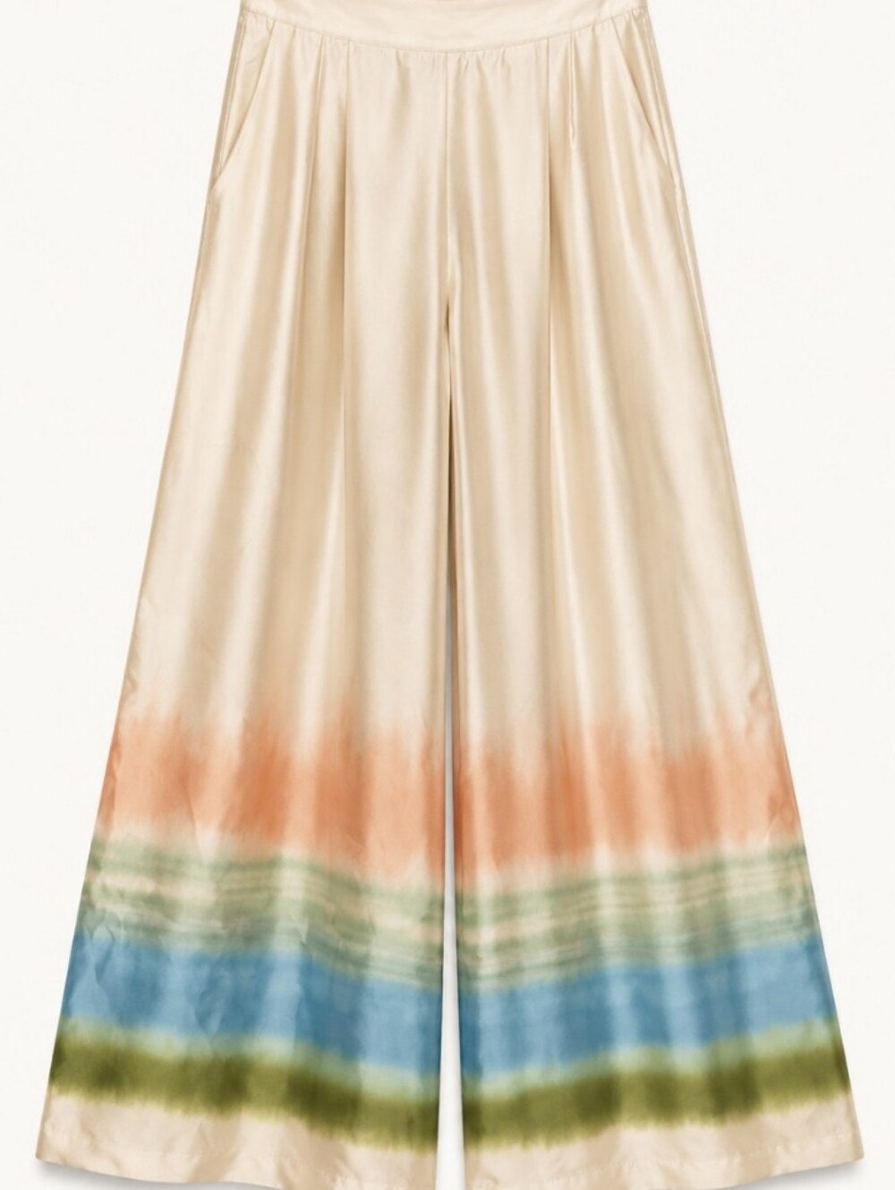 Parker Jessie Watercolor Silk Palazzo Pants